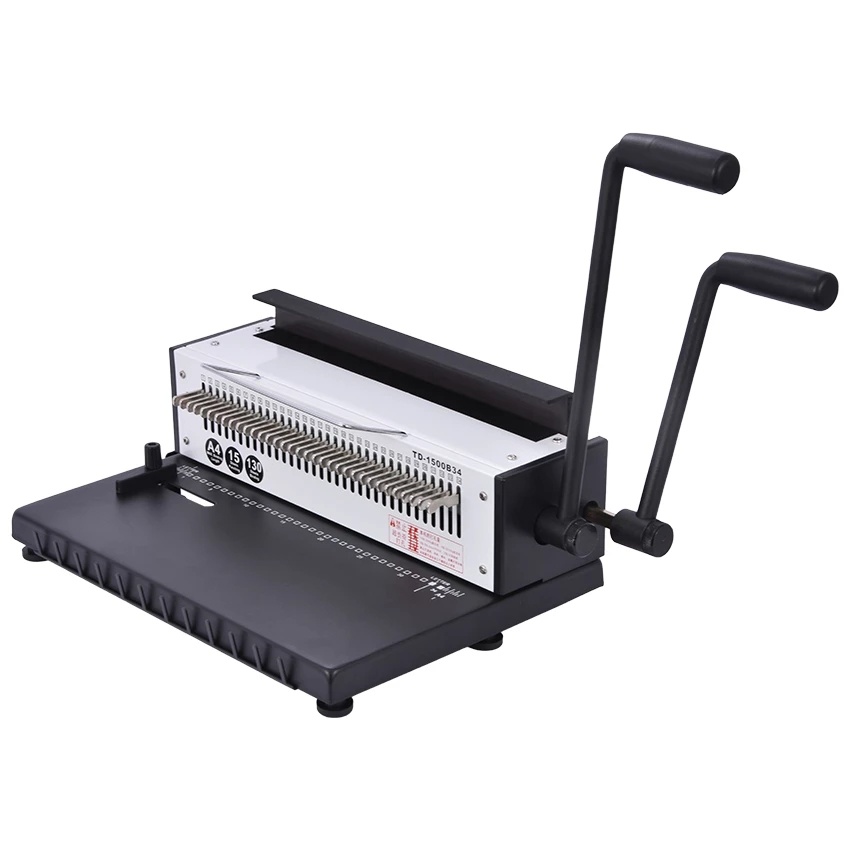 1-34 Hole Adjustable Full Drawing Knife Iron Ring Binding Machine - Image 5